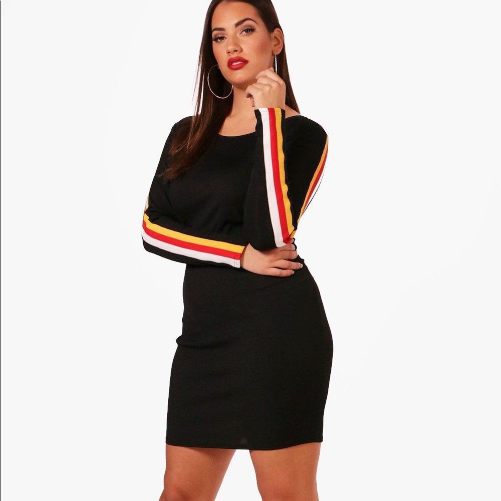 Plus Alana Rib Trim Bodycon Dress
